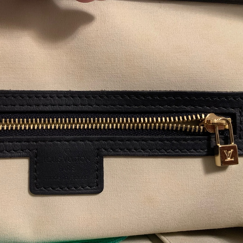 Authentic Louis Vuitton Josephine Navy and Cream Monogram Tote/Handbag - Picture 15 of 16